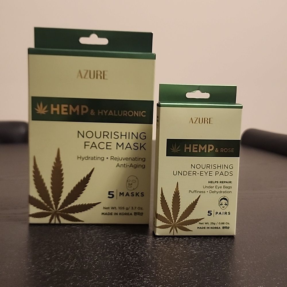 AZURE Hemp Nourishing Skin Mask and Under Eye Pads